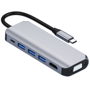 6端口USB2.0 USB3.0 PD100W快速充电适配器集线器5gbps数据传输高清电视扩展类型C坞站6合1 - Product Image 3