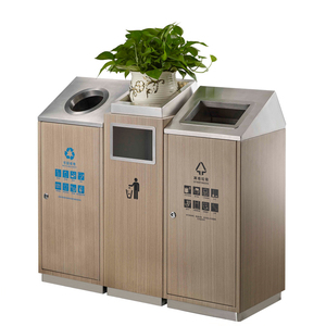 Cubo de basura de acero de fábrica, contenedores de reciclaje, caja de clasificación, cubos de basura decorados, cubo de basura de Metal para exteriores para lugares públicos - Product Image 6