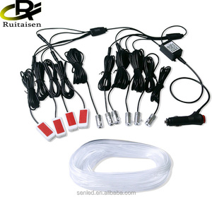 ไฟ LED 10 In 1 RGB Led 8M อเนกประสงค์,ไฟเส้นใยแสงล้อมรอบภายในรถยนต์ควบคุมด้วยแอปโคมไฟสร้างบรรยากาศตกแต่งรถยนต์ - Product Image 1