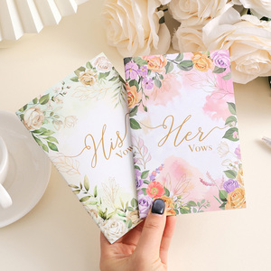 IMODA 2Pack/Set Vintage <strong>Vow</strong> <strong>Books</strong> for Wedding His and Her <strong>Vow</strong> Notebook Set of 2 Bride and Groom Booklet Text