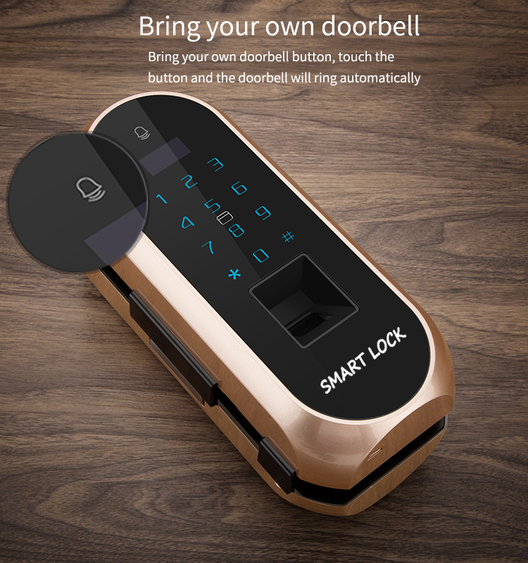 sliding glass door lock unlock-free password induction remote control lock protection locks applet smart home electronics safety