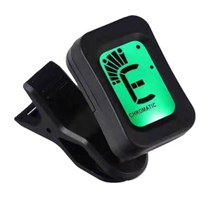 Accesorios para instrumentos de cuerda Sintonizador digital cromático Pantalla LCD Mini sintonizador giratorio para guitarra