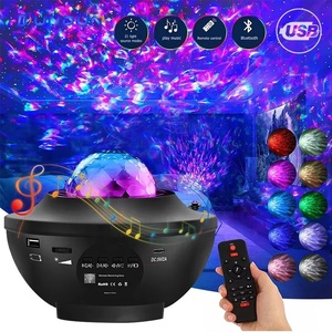 Mini yıldız projektör Galaxy projektör gece lambası yatak odası gökyüzü için müzik hoparlörü ve uzaktan kumanda ile LED bulutsusu bulut - Product Image 3