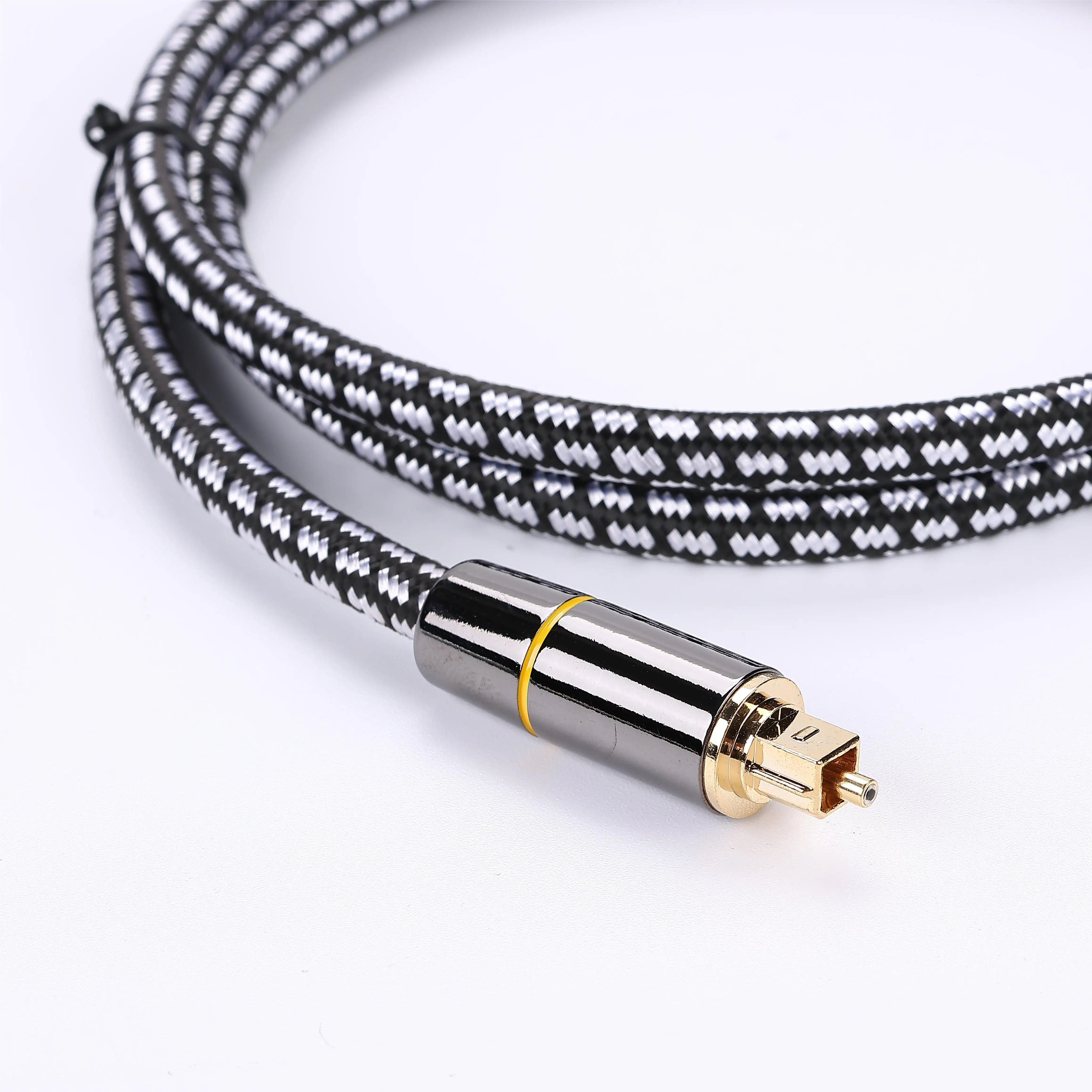 Custom TV Digital Gold Connector Optical Fiber Toslink Audio cord Cable for speaker Microphone