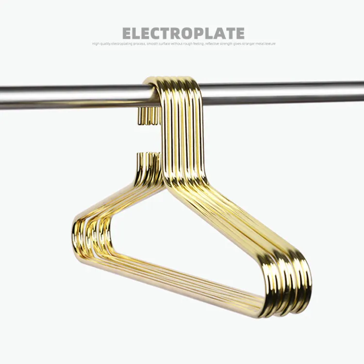 Hangers Suppliers Gold Hair Suits Cheap Wire Laundry Garment Custom Metal Scarf Stand Pants Coat Cloth Rack Clothes Hangers