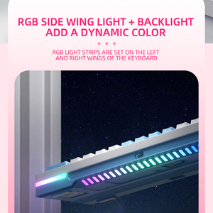 ZIFRIEND ZA63 2,4G Teclado inalámbrico 60% Intercambio en caliente Interruptor amarillo RGB Teclado retroiluminado para juegos Diseño mecánico de Rusia 63 teclas - Product Image 5