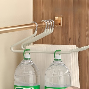 PVC-tráng kim loại quần quần móc bóng tủ quần áo lưu trữ nhà gọn gàng cho quần áo đơn Tier giặt móc áo - Product Image 5