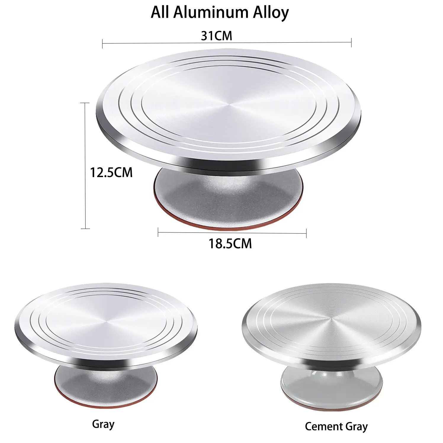 Cake Tools Turntable Cake Stand 12 Inch Kitchen Metal Baking Aluminium Alloy Cake Turntable