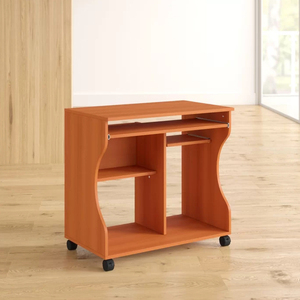 Escritorio con carrito de madera moderno para el hogar y la Oficina con ruedas y cajones - Product Image 4
