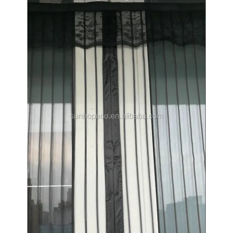 Rideau moustiquaire scellé magnétique inférieur pour fenêtre de porte