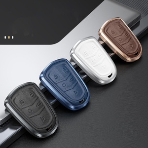 Uzaktan alüminyum deri araba anahtar kapağı kılıfı kabuk için Cadillac ATS ATS xtxt4 Cadillac XT6 CTS DTS ESV STS ELR koruyucu anahtarlık - Product Image 1