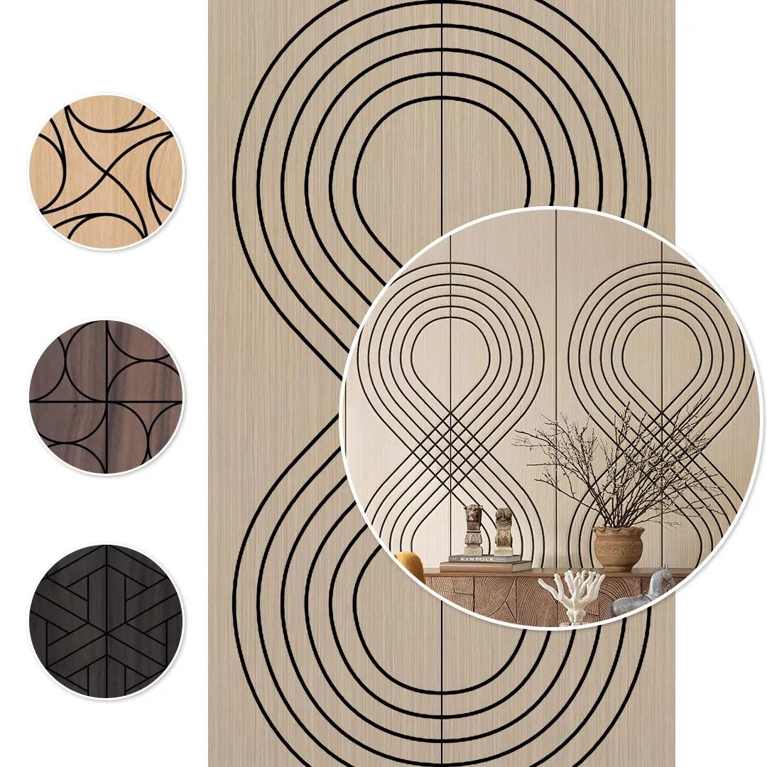 עיצוב פנים קיר ותקרה לוח עץ עץ מלא עץ מלא טבעי בידוד קול מבנים אקוסטיים לוחות עץ