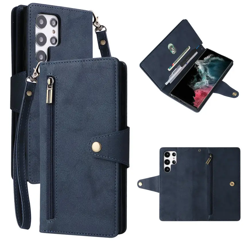 CaseMe Accessories for Samsung Galaxy S20 FE Case With Wrist Strap Wallet PU Leather Flip Case for Samsung Note 20 Ultra Cards