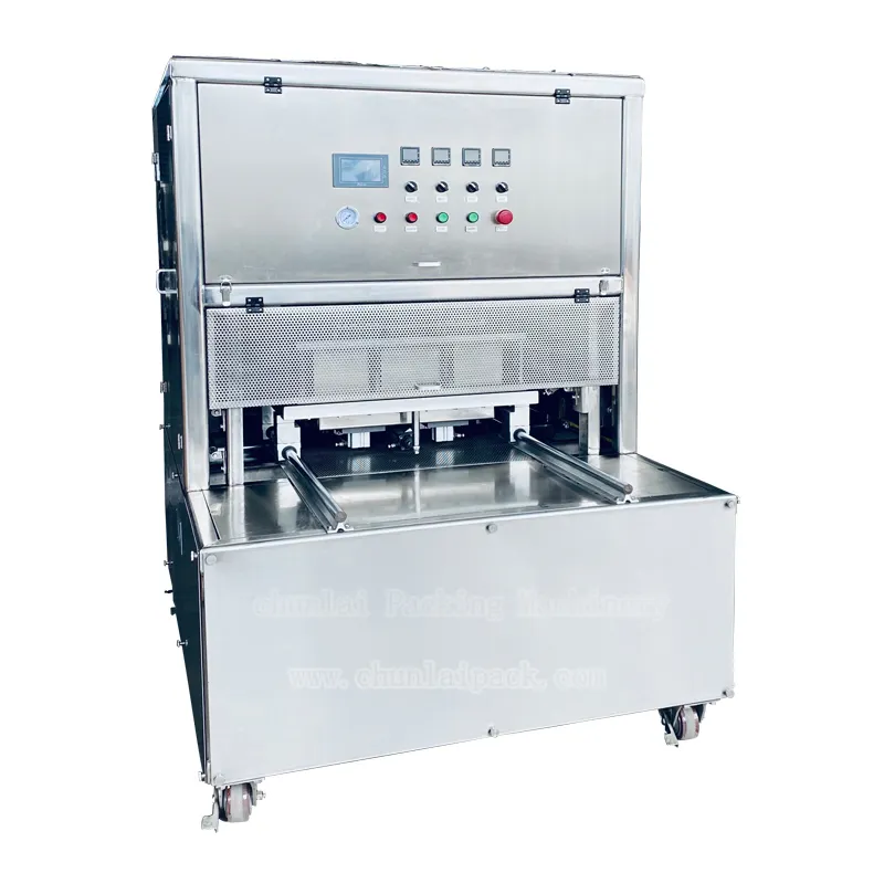 Factory Direct Automatic Steak Chicken Fillet Vacuum Skin Packaging Machine Food Tray Sealing Machine