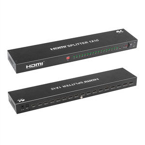 Divisor HDMI de alta calidad, amplificador de salida 1 en 12 y 1 en 16, divisor de vídeo de pantalla Dual para DVD, PS3, HDTV