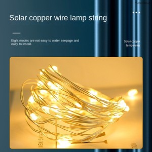 LED 33ft 100 LED Cadena de energía solar Halloween, luces de hadas cambiantes multicolores impermeables con panel solar 8 modos - Product Image 3