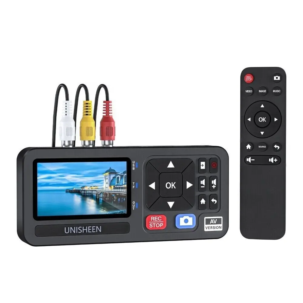 Convertidor de vídeo RCA/AV a digital 1080p Grabadora de vídeo SD MP4 en tarjeta USB / TF