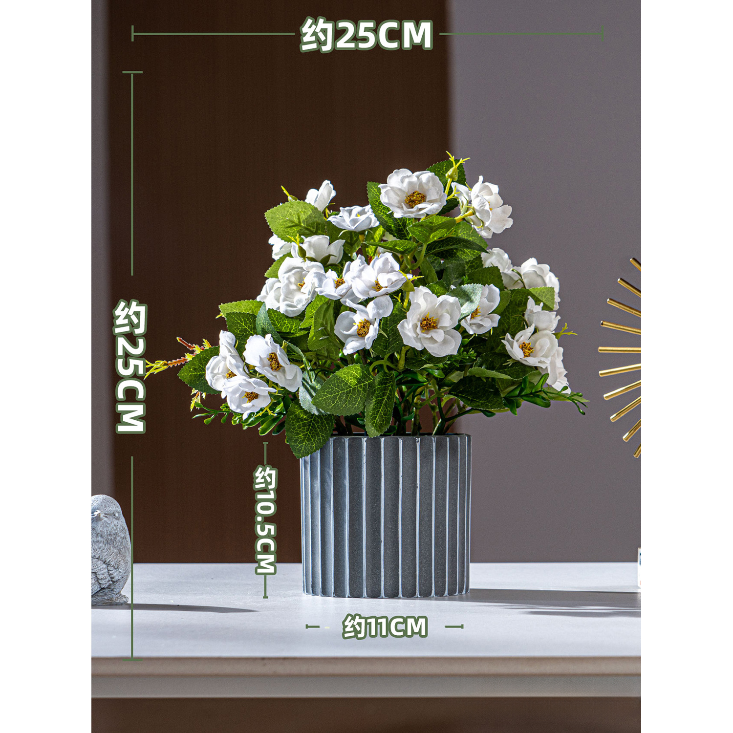Fleur en pot de gardénia (25x25cm)