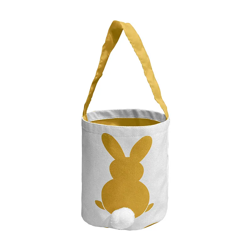Personalized Sublimation Printable Blank Easter Basket Bunny Ear Eggs Tote Bag With Handle Cute Rabbit Ears TailPopular