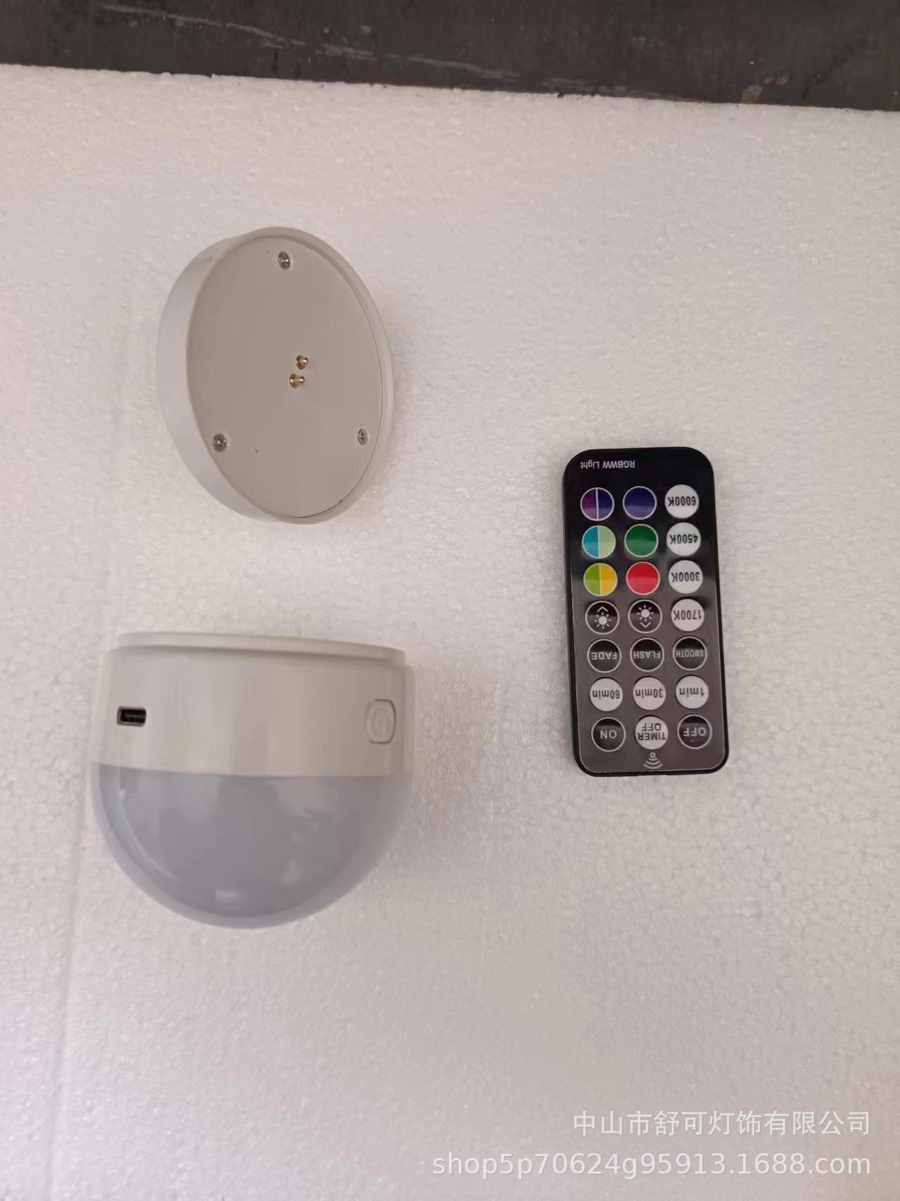 Rechargeable light source with remote control
