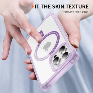 เคสแม่เหล็กกันตกใสสำหรับ iPhone 16 PRO MAX ป้องกันสี่มุม; ฝาครอบป้องกันสำหรับโทรศัพท์มือถือ Apple 15/14 - Product Image 4