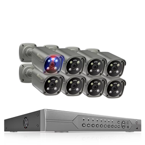 H.265 H.265 16CH <span class=keywords><strong>5MP</strong></span> 8MP POE kamera sistemi yüz insan iki yönlü ses tespit açık 4K güvenlik gözetim seti renkli gece - Product Image 1