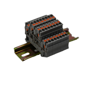 <strong>Double</strong>-<strong>layer</strong> <strong>Terminal</strong> In-line Up-and-down Interconnection PTTB2.5 Tool-free <strong>Spring</strong> Connection 4 Holes <strong>Terminal</strong> <strong>Block</strong> - Product Image 5