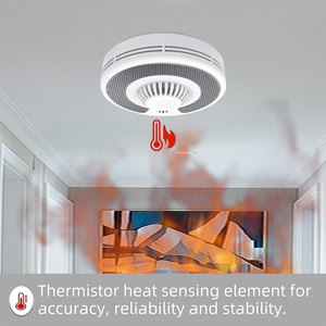 Detector de calor inteligente Wi-Fi con control de aplicación Tuya, alarma de calor WiFi con batería de litio sellada de 10 años, BS 5446, VH03W - Product Image 5