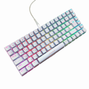 Teclado mecánico óptico retroiluminado RGB de moda para juegos con cable Mini USB personalizado con interruptor verde y rojo de 83 teclas DIY - Product Image 1