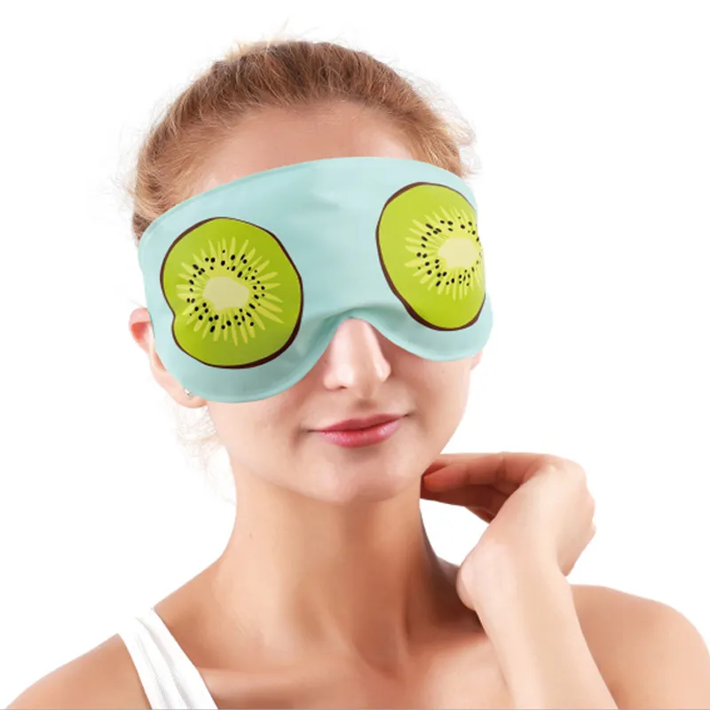 Pakcare OEM soğutma uyku göz maskesi özelleştirilmiş tasarım meyve jel göz maskesi sıcak soğuk Compress s maskesi