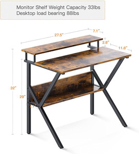 Factory Customization Modern Small <strong>Computer</strong> <strong>Desk</strong> for Small Spaces With Storage and Monitor Stand - Product Image 6