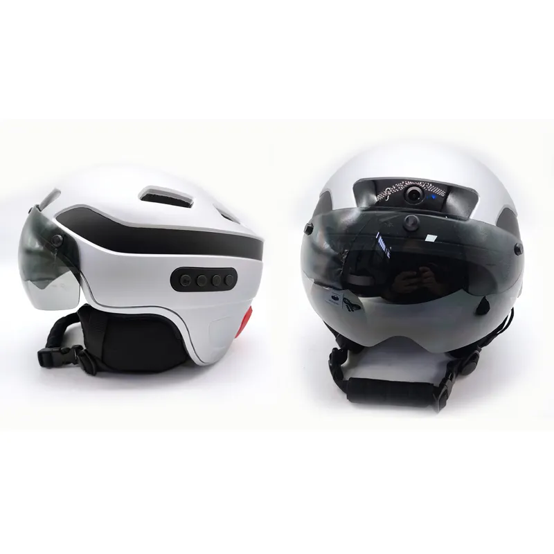 Capacete inteligente sem fio para bicicleta, câmera esportiva 1080p HD, gravação de vídeo, capacete com luz LED para ciclismo e skate, scooter e bicicleta