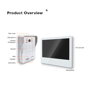 Morningtech 10,1 \ "FHD 1080P Seguridad para el hogar Pantalla táctil Video Intercomunicador Sistema de detección de movimiento incorporado para villas Metal - Product Image 3