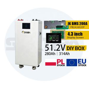 SZXUBA 16kwhリチウム電池51.2V 280ah 314Ah 16S JK BMS BT WIFI 30Kwh 50Kwh LiFePO4家庭用エネルギー貯蔵電池パック - Product Image 1