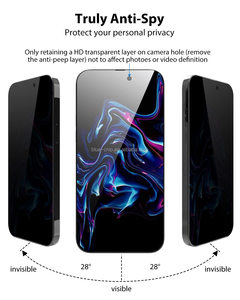 2 Gói EZ Kính Cường Lực Chống Bụi Chống Gián Điệp 28 Độ Phù Hợp Cho IPhone 14 Pro Max Bộ Dụng Cụ Lắp Đặt Bảo Vệ Màn Hình Riêng Tư - Product Image 6