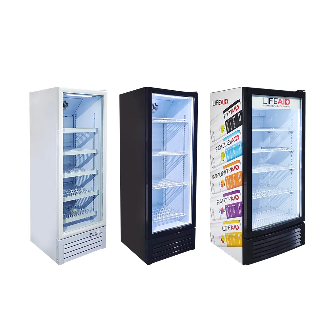 Meisda SC235 in posizione verticale per bevande frutta verdura display frigo 235L porta in vetro apparecchiature di refrigerazione per la casa