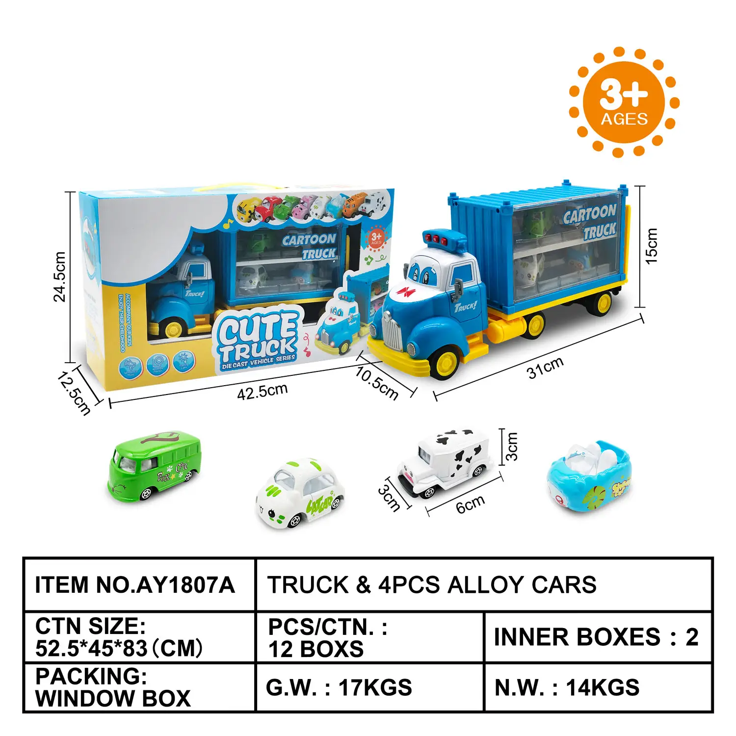 Wholesale Mini 4 In 1 Cartoon Shape Container Pull Back Car Toy Alloy Material Diecast Cars Toy Set