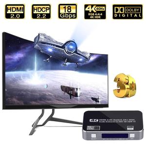 Conmutador de salida 4 en 1 con separación de audio HDMI2.0, 2,0, 4K, HDMI, con entrada y salida de 1 arco para TV
