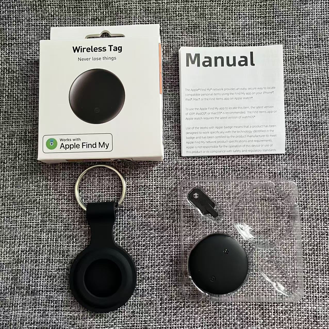 Ensemble de pendentifs en silicone noir F10 (1 paquet)