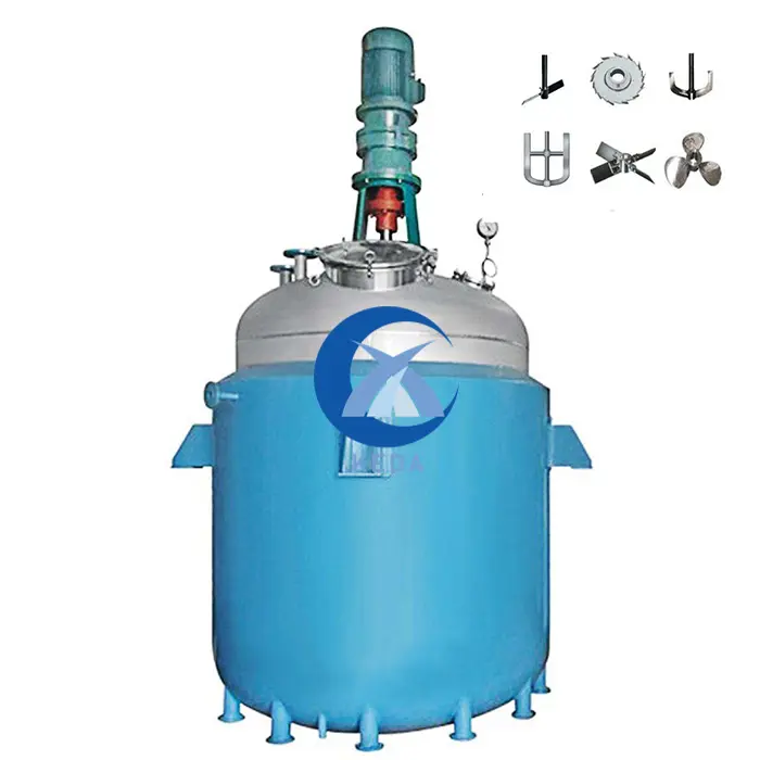 Reator industrial aquecimento químico laboratório jaqueta dupla continuar agitado misturando tanques reator de aço inoxidável