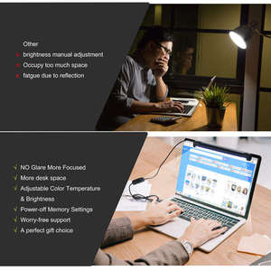 โคมไฟ LED อ่านหนังสืออิเล็กทรอนิกส์สำหรับโต๊ะสำนักงานที่บ้าน