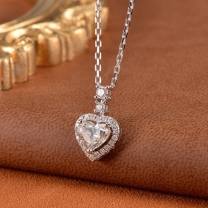 1ct 18k Real Gold Necklace Natural Diamond <strong>Chain</strong> Sets Wholesale 2.5 <strong>Gram</strong> Custom Tennis Heart Initial Necklace Wedding - Product Image 5