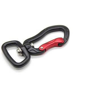 Small <strong>Size</strong> Spring Lock Carabiner Swivel Spring Cord Strap Aluminum <strong>Hook</strong> for Dog Harness - Product Image 3
