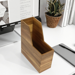 Bruin Hout Desktop Organizer Voor Thuiskantoor Voor Het Archiveren Van Brieven Boeken & Tijdschriften Mailopslag & Woonkamer Gebruik - Product Image 2