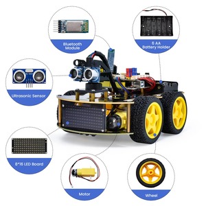 ロボットキットロボットキット4WDロボットカー教育学習プログラミングステムおもちゃArduino用 - Product Image 5