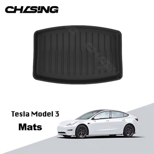 Kaliteli iç aksesuarları gövde <span class=keywords><strong>Mat</strong></span> arka koltuk Tesla modeli 3 Model3 için arka kapak araba paspaslar