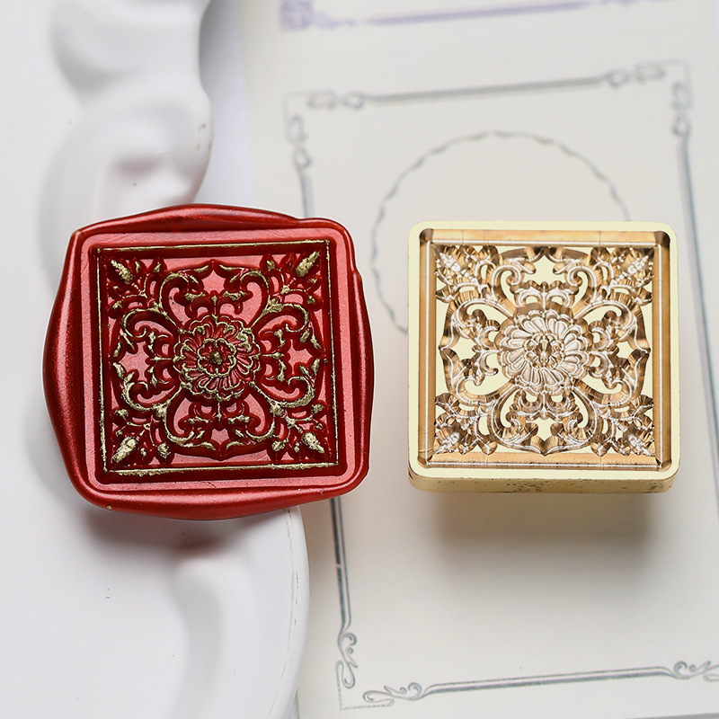 Lotus flower motif (square relief)