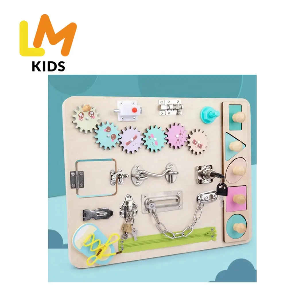 LM KIDS jeu de société pour tout-petits jouets montessori pour garçons de 1 à 3 ans filles tod todler busy board