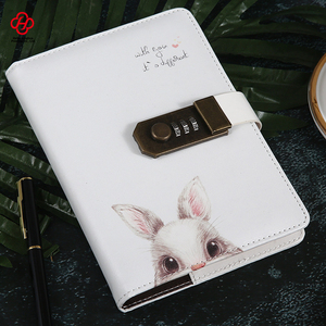B6 Creative Retro Thickened <strong>Notebook</strong>, Student <strong>Notepad</strong>, Imitation Leather <strong>Notebook</strong>, Box Set <strong>with</strong> <strong>Lock</strong> and Password Book - Product Image 2