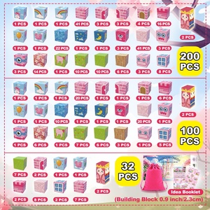Lâu Đài Màu Hồng Xây Dựng Khối Đồ Chơi Trẻ Em Từ <span class=keywords><strong>Playhouse</strong></span> Gạch Giải Nén Xếp Chồng Khối Giáo Dục Montessori Gốc Tự Làm Đồ Chơi - Product Image 5